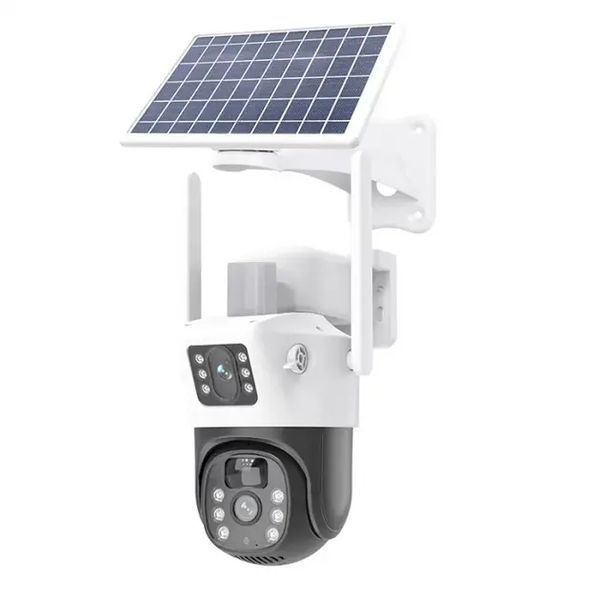 Вулична камера відеоспостереження з двома лінзами 4G, V36-4G SOLAR / Вайфай камера від сонячної панелі 00017562 фото