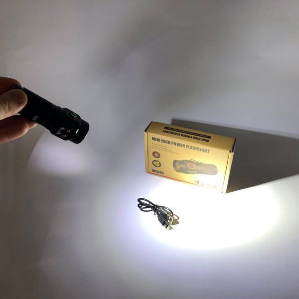 Фонарь PLD W5182-3XHP360, Ручной фонарик led, Водонепроницаемый фонар, Карманный фонарь с usb зарядкой 00022950 фото