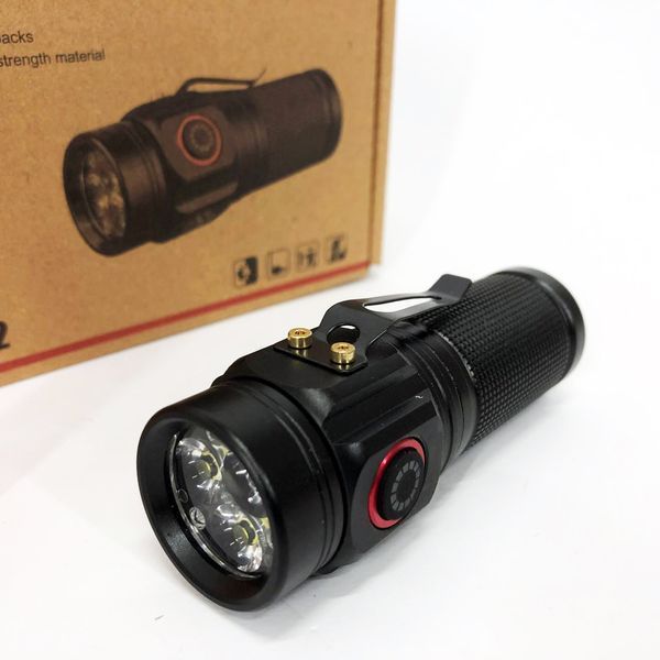 Фонарь PLD W5182-3XHP360, Ручной фонарик led, Водонепроницаемый фонар, Карманный фонарь с usb зарядкой 00022950 фото