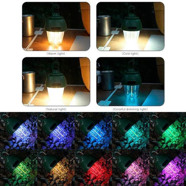 Ліхтар кемпінг вольфрамова лампа на сонячній батареї 899-SMD(RGB)+COB 00023202 фото