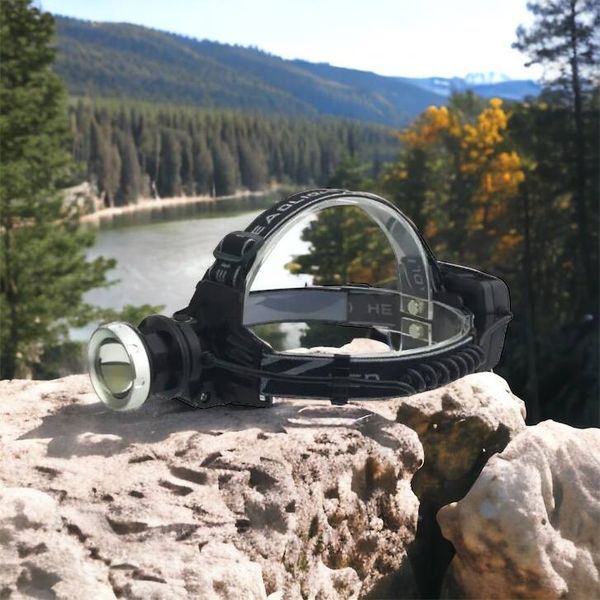 Ліхтарик на голову Bailong BL-8070-P50, LED налобний акумуляторний ліхтар, ліхтар на голову для риболовлі 00022859 фото