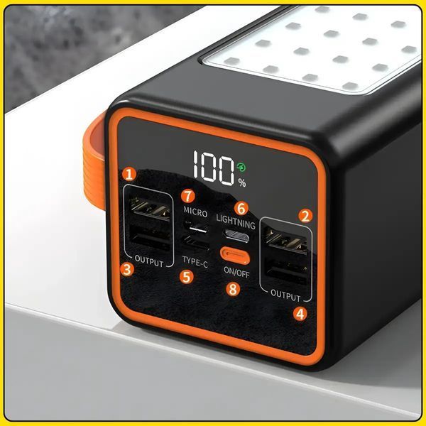 Повербанк&nbsp;100000 mAh&nbsp;з LED-ліхтариком&nbsp;і швидкою зарядкою&nbsp;Hoco JA88A 22.5W 00017910 фото