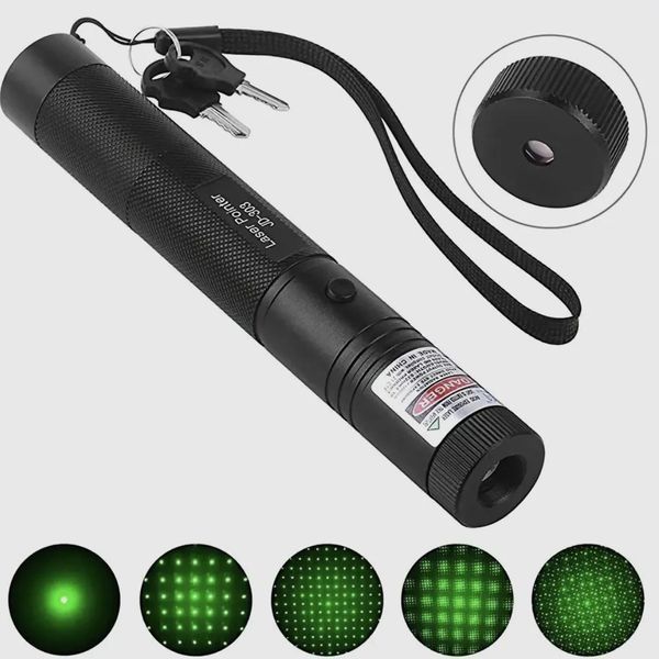 Лазерна указка Green Laser Pointer JD-303, Лазери із зеленим променем лазера, Лазерна указка брелок 00023419 фото