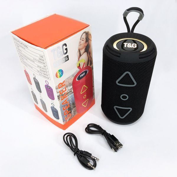 Bluetooth колонка портативна TG656 FM-радіо, акумуляторна колонка для музики. Колір: чорний 00017238 фото