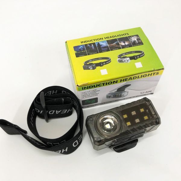 Ліхтар налобний YJ-A06-LED+6SMD, Тактичний ліхтар з червоним світлом на каску, Головний ліхтарик 00023075 фото