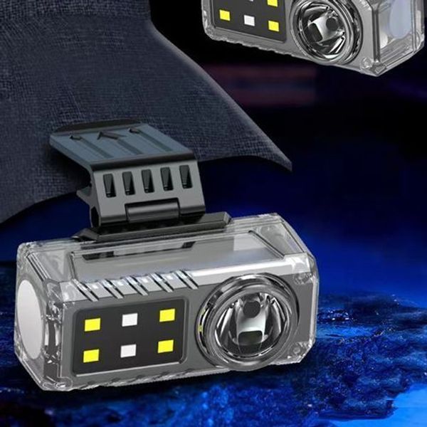 Ліхтар налобний YJ-A06-LED+6SMD, Тактичний ліхтар з червоним світлом на каску, Головний ліхтарик 00023075 фото