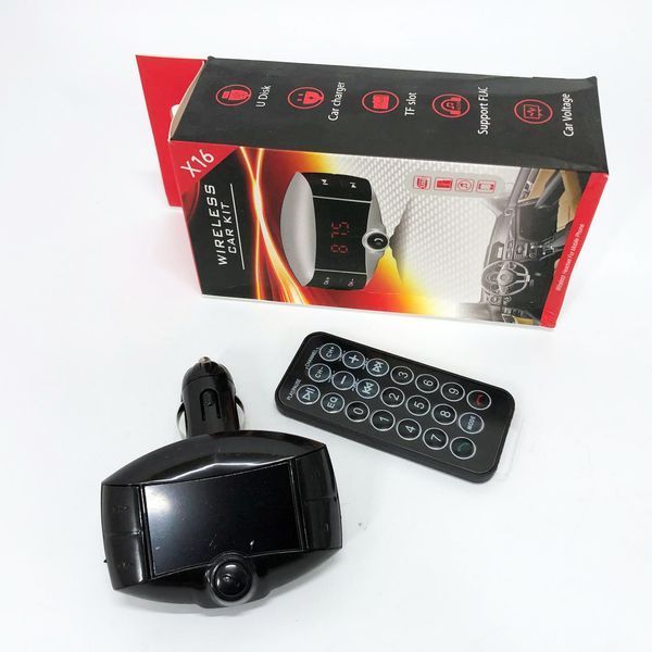 Автомобільний FM модулятор X16 FM трансмітер Bluetooth, FM трансмітер стерео, Трансмітер для музики 00016821 фото