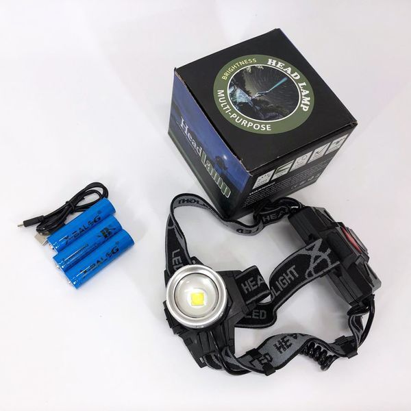 Ліхтарик на голову Bailong BL-8070-P50, LED налобний акумуляторний ліхтар, ліхтар на голову для риболовлі 00022859 фото