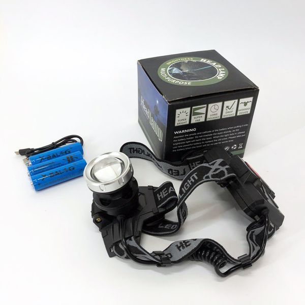 Ліхтарик на голову Bailong BL-8070-P50, LED налобний акумуляторний ліхтар, ліхтар на голову для риболовлі 00022859 фото