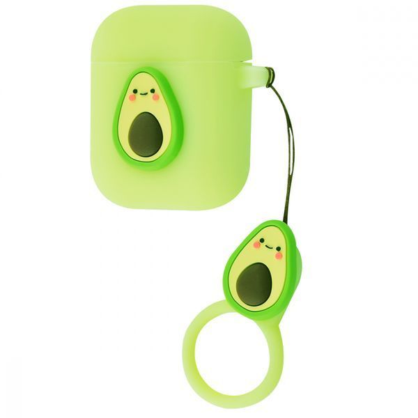 Чехол для Apple AirPods розовый с клубничкой 00023755 фото