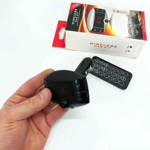 Автомобільний FM модулятор X16 FM трансмітер Bluetooth, FM трансмітер стерео, Трансмітер для музики 00016821 фото