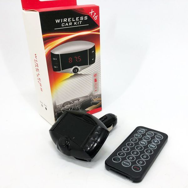 Автомобільний FM модулятор X16 FM трансмітер Bluetooth, FM трансмітер стерео, Трансмітер для музики 00016821 фото