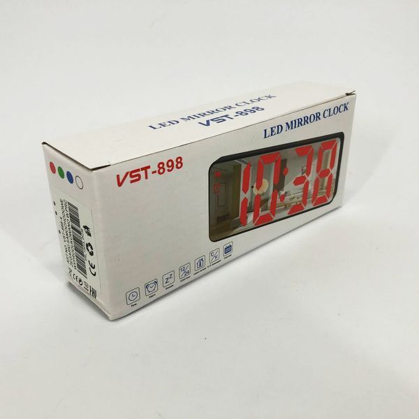 Електронний настільний LED годинник від USB VST-898-4 з будильником і термометром оригінальний настільний годинник 00012649 фото