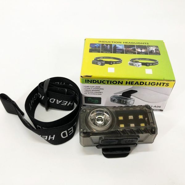 Ліхтар налобний YJ-A06-LED+6SMD, Тактичний ліхтар з червоним світлом на каску, Головний ліхтарик 00023075 фото
