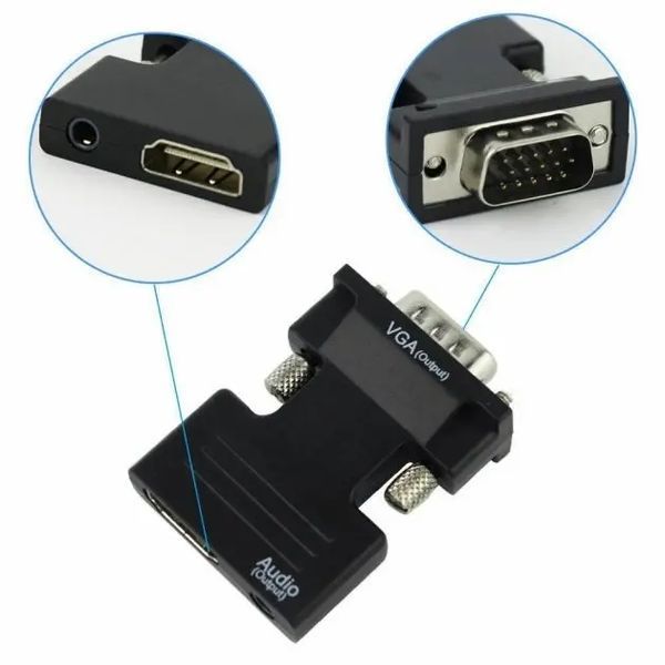 Конвертер с HDMI на VGA OUT Black 00018251 фото