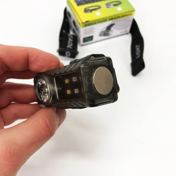 Ліхтар налобний YJ-A06-LED+6SMD, Тактичний ліхтар з червоним світлом на каску, Головний ліхтарик 00023075 фото