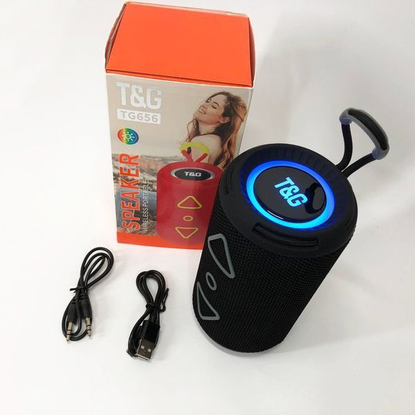 Bluetooth колонка портативна TG656 FM-радіо, акумуляторна колонка для музики. Колір: чорний 00017238 фото