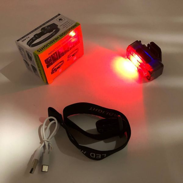 Ліхтар налобний YJ-A06-LED+6SMD, Тактичний ліхтар з червоним світлом на каску, Головний ліхтарик 00023075 фото
