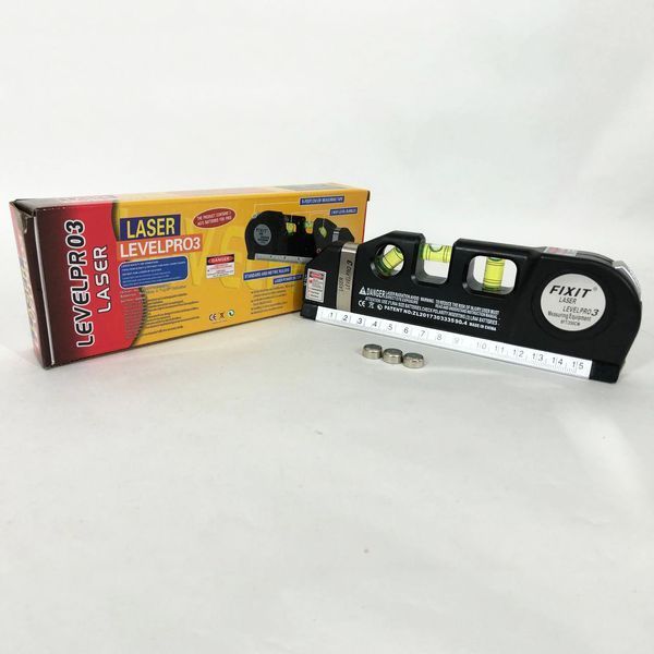 Лазерный уровень Laser Level Pro 3 со встроенной рулеткой, Высокоточный лазерный уровень 00012598 фото