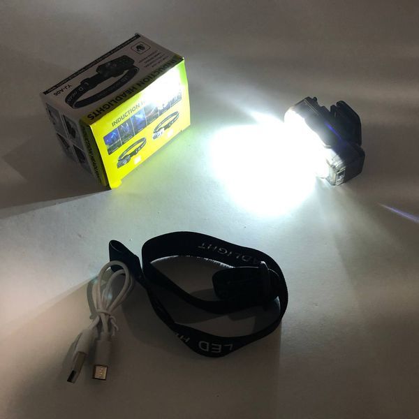Ліхтар налобний YJ-A06-LED+6SMD, Тактичний ліхтар з червоним світлом на каску, Головний ліхтарик 00023075 фото