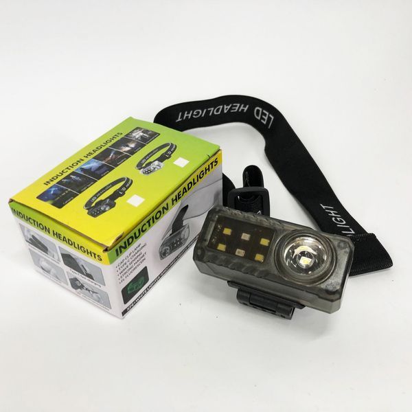 Ліхтар налобний YJ-A06-LED+6SMD, Тактичний ліхтар з червоним світлом на каску, Головний ліхтарик 00023075 фото