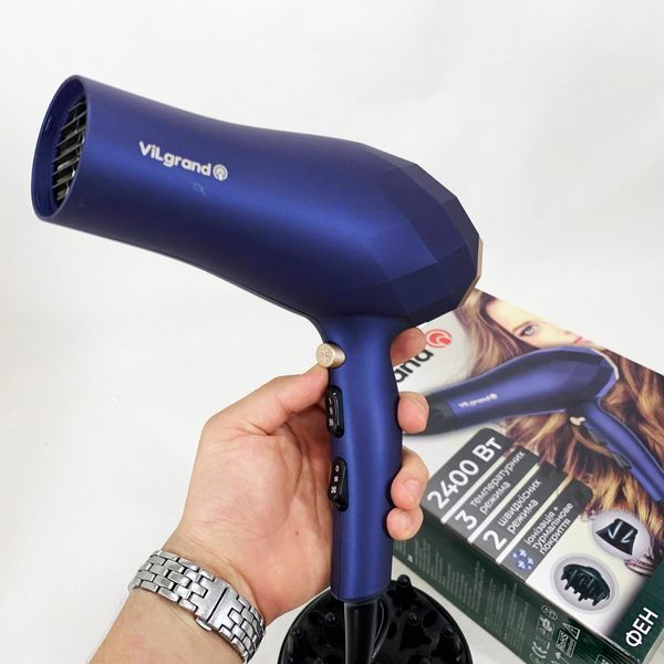 Фен VILGRAND VHD 2424TI. Колір: синій 00014880 фото