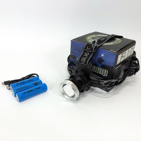 Ліхтарик на голову Bailong BL-8070-P50, LED налобний акумуляторний ліхтар, ліхтар на голову для риболовлі 00022859 фото
