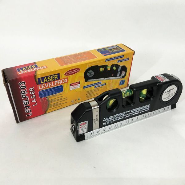 Лазерный уровень Laser Level Pro 3 со встроенной рулеткой, Высокоточный лазерный уровень 00012598 фото