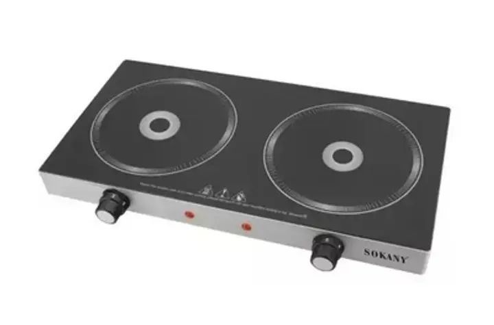 Плита Sokany SK-224 інфрачервона , на 2 конфорки, 2400 Вт (SK-224) 00021010 фото