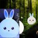 Силіконовий Нічний світильник ЗАЙЧИК дитячий LED лампа 7 кольорів з АКУМУЛЯТОРОМ 00022995 фото 7