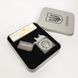 Дуговая электроимпульсная USB зажигалка Украина металлическая коробка HL-447. Цвет: черный 00023027 фото 2