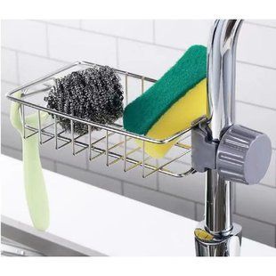 Органайзер для мойки HELPER XL-232, (17х10х4 см) / Подвесной держатель для крановых губок / Полочка на смеситель 00020528 фото