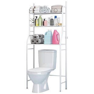 Полка стеллаж в ванную комнату над унитазом Toilet Rack этажерка в ванную стеллаж в туалет 00013360 фото
