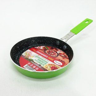 Сковорода Con Brio CB-1414, 14см, Мини, Eco Granite, сковорода удобная на кухню. Цвет: зеленый 00018705 фото