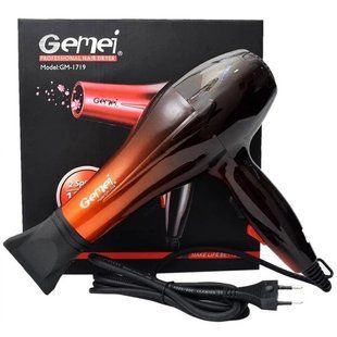 Фен для волос Gemei GM-1719 1800 Вт для укладки и сушки волос 00015334 фото