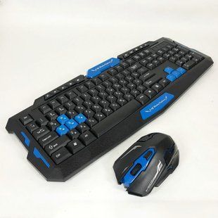 Клавіатура з мишкою HK-8100, ігрова клавіатура та миша для пк, бездротова клавіатура та миша 00017639 фото