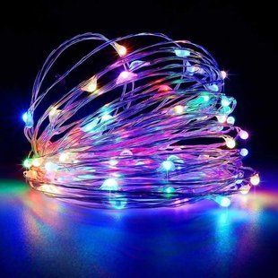 Новогодние гирлянды медная проволочная лампа 100LED 10М БП 5В 220V (СП) RGB RD-7110 00024732 фото