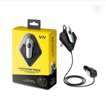 Трансмітер FM V11 BT з Bluetooth гарнітурою модулятор, блютуз фм передавач для автомагнітоли 00016765 фото