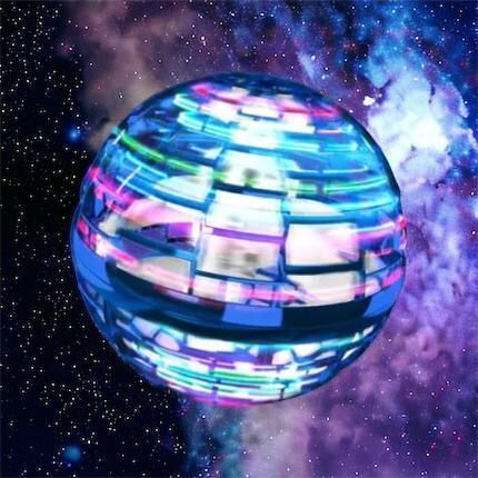 Летающий шар спиннер светящийся FlyNova Pro Gyrosphere игрушка мяч бумеранг, игрушка летающий шар 00015802 фото