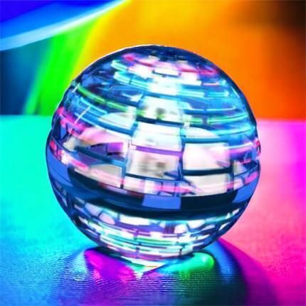 Летающий шар спиннер светящийся FlyNova Pro Gyrosphere игрушка мяч бумеранг, игрушка летающий шар 00015802 фото