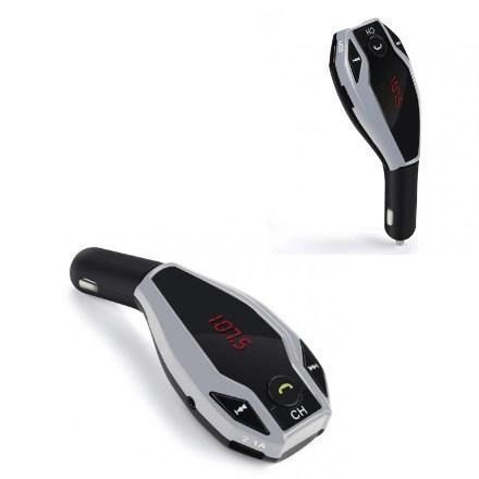 Автомобильный трансмиттер FM MOD. X7 BT модулятор Bluetooth Золотой, ФМ модулятор в машину. Цвет: серебро 00017043 фото