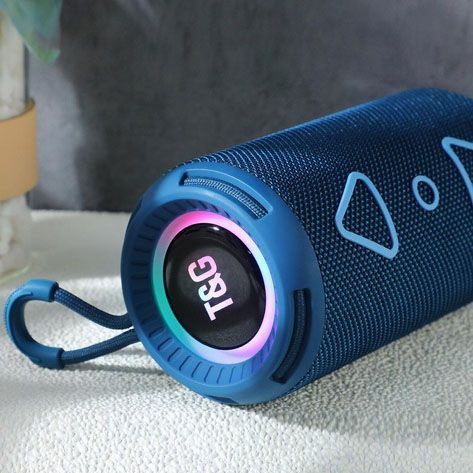 Bluetooth колонка портативна TG656 FM-радіо, потужна переносна акустична колонка. Колір: синій 00017239 фото