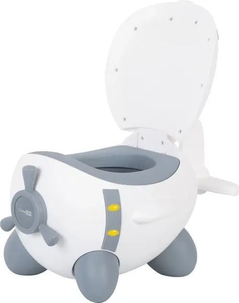 Детский горшок в виде самолета FreeON Plane White-Grey 00015627 фото
