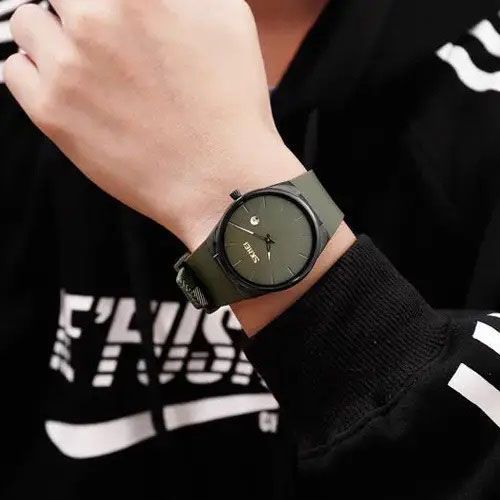 Часы наручные мужские SKMEI 1509AG, мужские круглые наручные часы, Оригинальные мужские часы 00022468 фото
