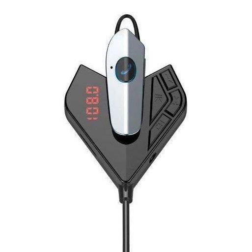 Трансмітер FM V11 BT з Bluetooth гарнітурою модулятор, блютуз фм передавач для автомагнітоли 00016765 фото
