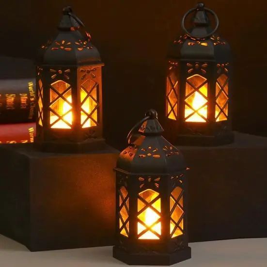 Електронна свічка на батарейках, ретро-дизайн, настільний ліхтар-лампа 00023654 фото