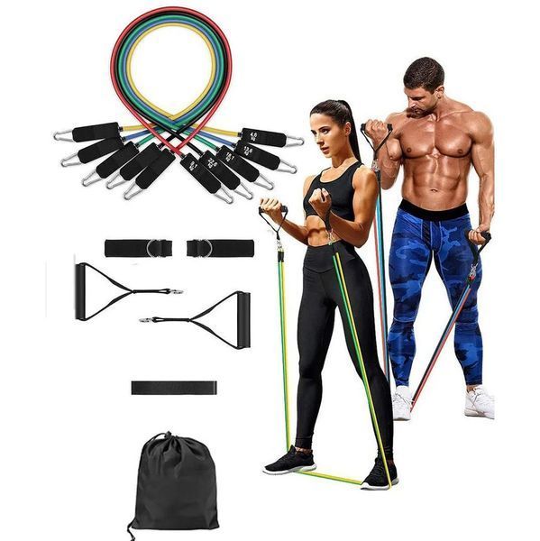 Еспандер гума для зарядок exercise pipe, еспандер гумовий джгут вправи, Фітнес гумки 5 в 1 00014301 фото