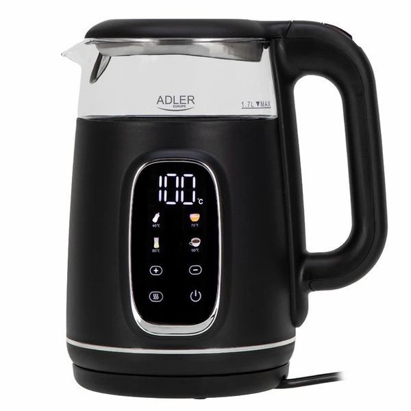 Електрочайник Adler AD 1305 Black Silver 2200Вт 1.7Л 00020202 фото