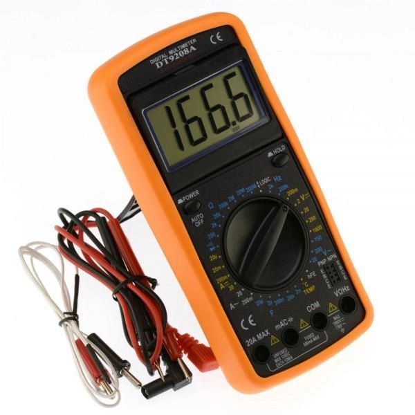 Мультиметр цифровий Digital DT-9208A універсальний, мультиметр для дому, гарний мультиметр 00017265 фото