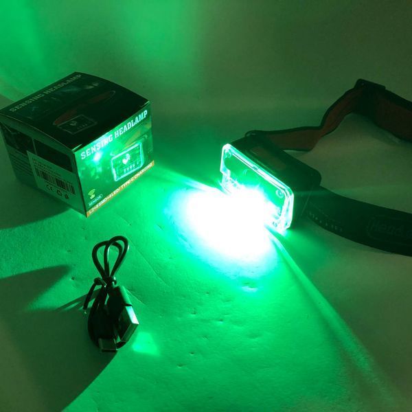 Фонарь налобный M-006-XPG+8SMD+4SMD(white+red+green+blue+UV), Фонарь аккумуляторный для рыбалки 00023493 фото